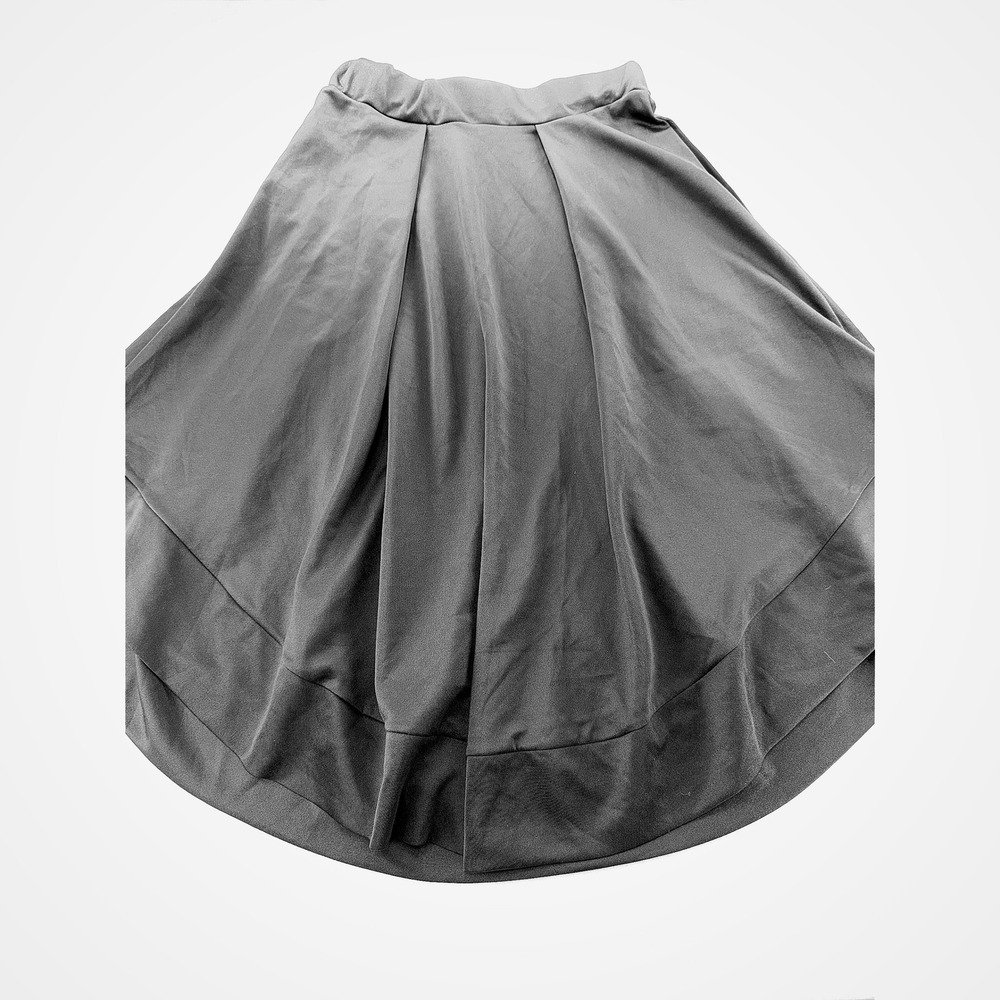 Black High Low Skirt Small Polyester Spandex Party Cocktail Evening
